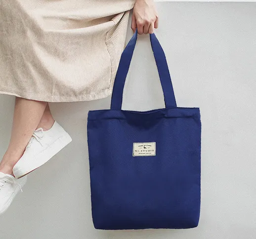 Borsa da donna in tela 2021 Versione coreana di shopping bag casual di grande capacità, se...