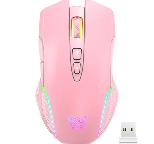 ONIKUMA CW905 3600 DPI Mouse da gioco wireless Mouse RGB Mouse ottico per computer con 7 p...