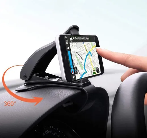 Supporto per telefono da auto Supporto universale per cruscotto GPS da 360 gradi Supporto...
