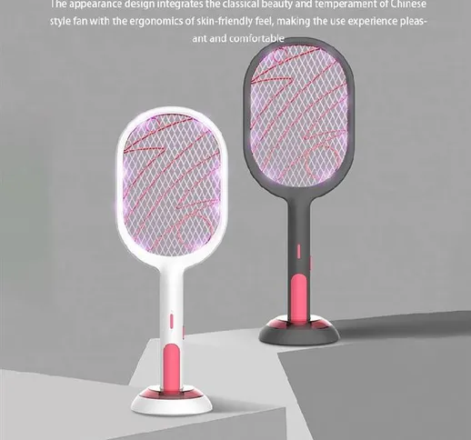 New 3000V Electric Insect Racket Swatter Swatter Zapper USB 1200mAh Ricaricabile zanzara S...