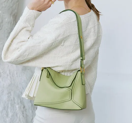 Borsa di nicchia borsa tote geometrica borsa pieghevole borsa verde borsa a secchiello bor...