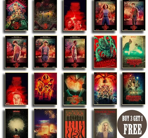 Stranger Things 3 Canvas Poster Hot Show TV Poster vintage Stampe Home Room Bar Decorazion...