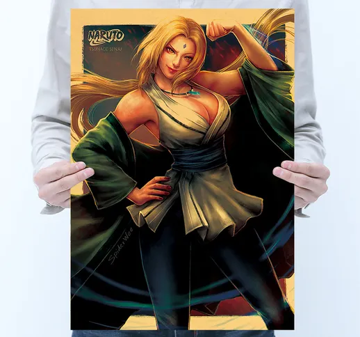 【B043】 Naruto Tsunade Kraft Poster Retro Cafe Bar Decorazione della casa Pittura