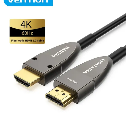 Vention Cavo HDMI 2.0 4K 60Hz Fibra Ottica Cavo HDMI 2.0 HDR per HDTV Box Proiettore PS4 1...