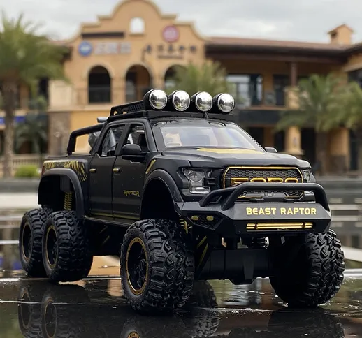 1/28 Ford Raptor F150 auto in lega modificato modello di veicolo fuoristrada diecast e vei...