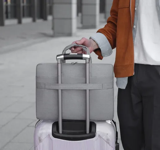 Borsa per laptop da uomo e da donna, borsa a tracolla per valigetta da lavoro semplice