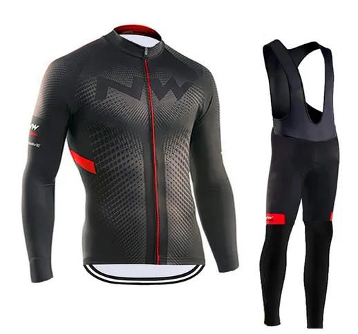 2020 NW Pro Team Cycle Set di abbigliamento Uomo manica lunga MTB Bike Abbigliamento Maill...