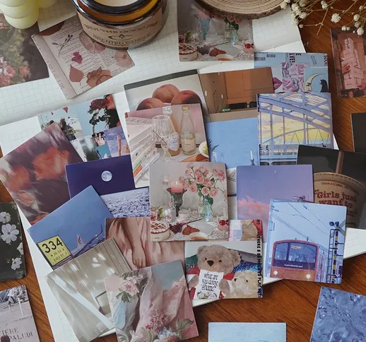 45 adesivi assortiti di colori assortiti con paesaggi naturali per album di foto del diari...