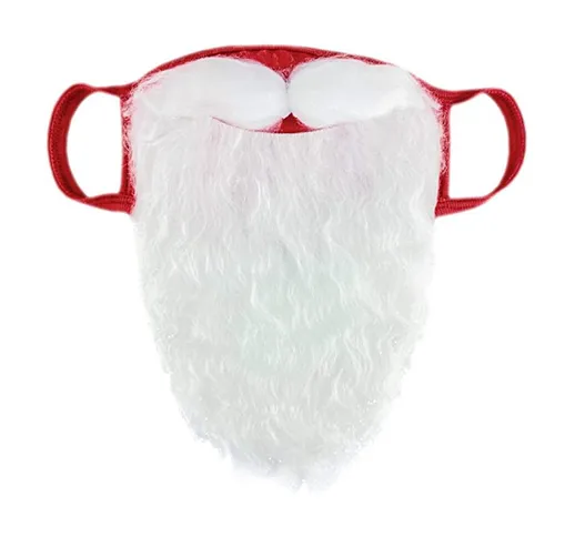 Nuovo Babbo Natale divertente maschera da barba Festa di Natale Dress Up Accessori