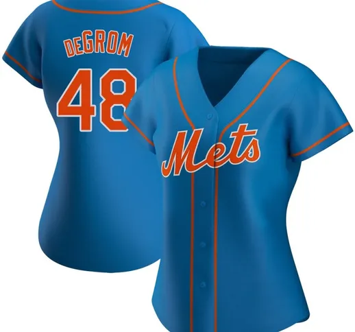 New York Mets Jacob deGrom #48 Royal Blue Replica Maglia Alternativa Donna