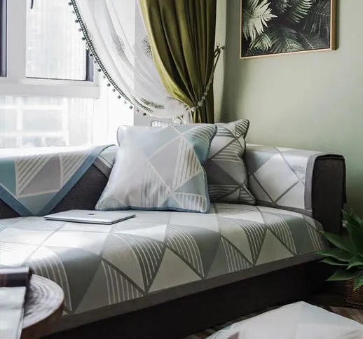 Promozione New Style Summer mat cuscino del divano antiscivolo soggiorno in seta di ghiacc...