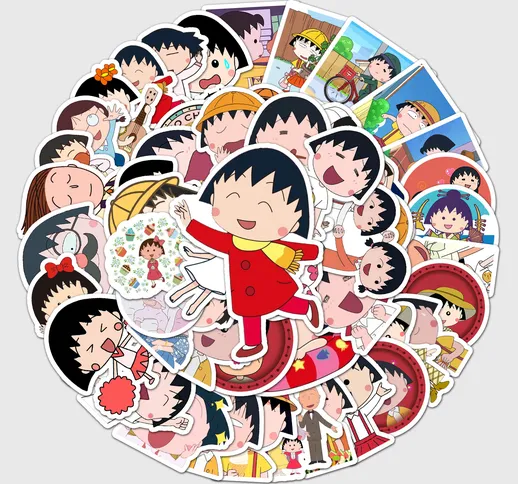 50 fogli di Riman cherry Maruko personalità dei cartoni animati fai da te adesivi creativi...