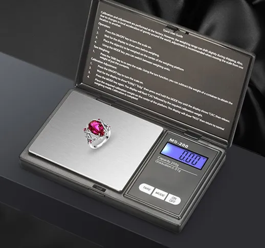 ni Bilance tascabili Bilancia digitale elettronica 0,01 g Bilancia per gioielli ad alta pr...