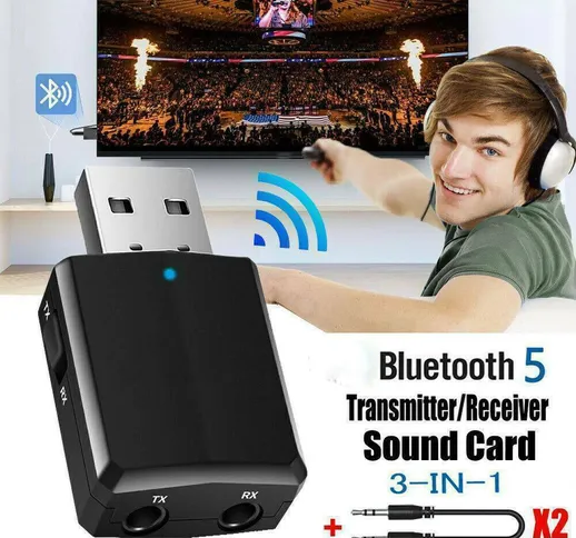 Ricevitore trasmettitore audio Bluetooth Two-in-One 5.0 TV TV Car Computer Stereo
