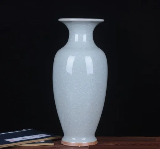 Porcellana Jingdezhen Jun porcellana crepa borneolo bianco Guanyin vaso artigianato in cer...