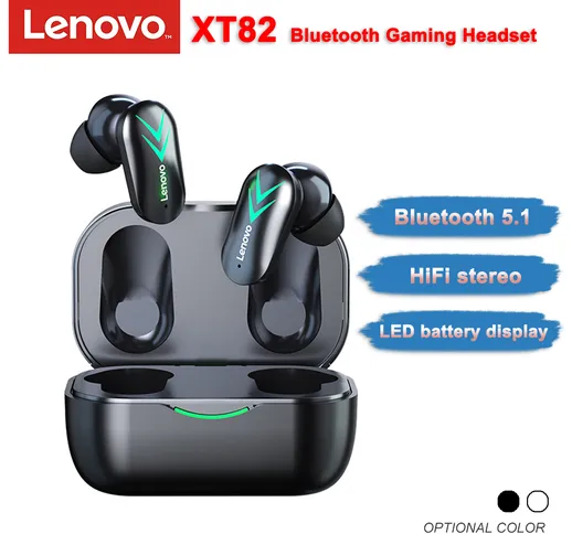 Auricolari wireless Lenovo XT82 TWS Cuffie Bluetooth 5.1 Auricolari da gioco stereo con ri...