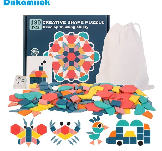 New Kids in legno 3D Jigsaw Puzzle Tavola intelligente Bambino Montessori Giocattoli educa...