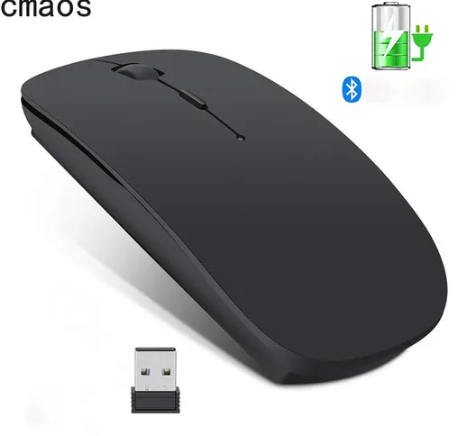 Mouse senza fili Computer Mouse Bluetooth Silenzioso PC Mause Mouse ergonomico ricaricabil...
