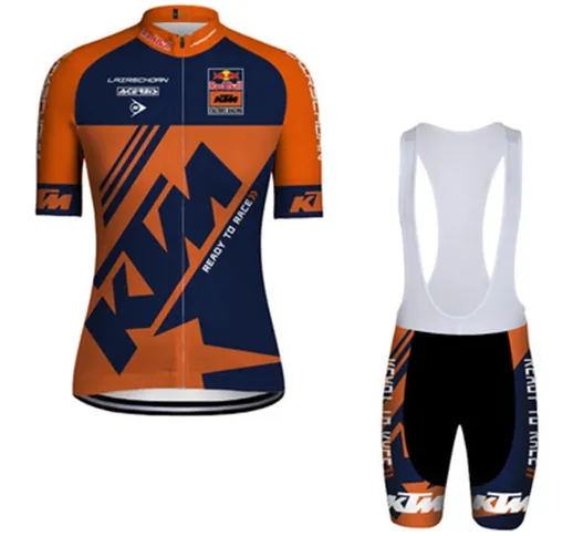 KTM new Men Maglia da ciclismo manica corta set Mountain Bike Shorts Suit New Summer 2021...
