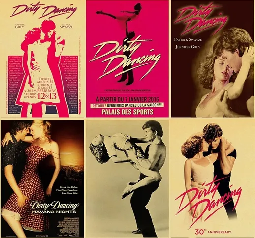 Dirty Dancing Canvas Poster Vintage Classic Movie Poster Home Room Bar Decor Wall Decorati...