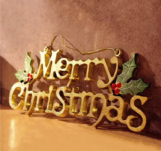 Natale stereo inglese marchio decorativo inglese lettering carta albero di Natale carta de...