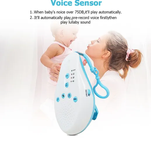 Baby Sleep Soothers Sound Machine White Noise Machine Baby Monitor Record Voice Sensor per...