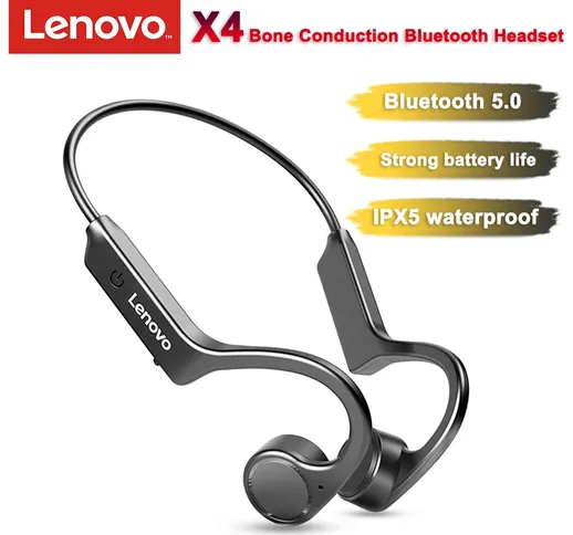 Auricolari a conduzione ossea True Wireless Lenovo X4 Cuffie TWS Bluetooth 5.0 Protezione...