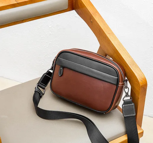 Borsa diagonale da uomo personalità nuova borsa a tracolla casual tendenza moda stile core...