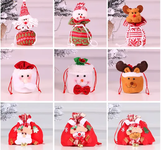 Decorazioni natalizie sacchetto di imballaggio della borsa della mela della vigilia di Nat...