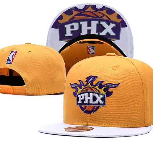 New Phoenix Suns berretto da basket hip-hop trend berretto a tesa piatta sport all'aria ap...