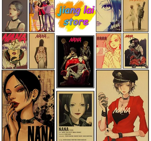 Retro Canvas Poster Anime NANA Poster Home Decal Art Painting Divertente per Coffee House...