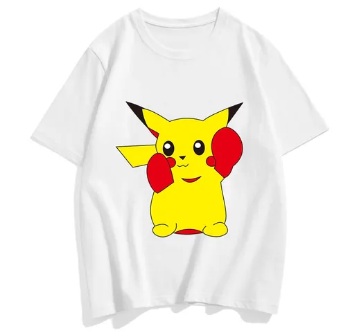 Pikachu T-shirt Pokemon Kawaii Camicie da donna per la stampa estiva Manica corta Cute Ani...