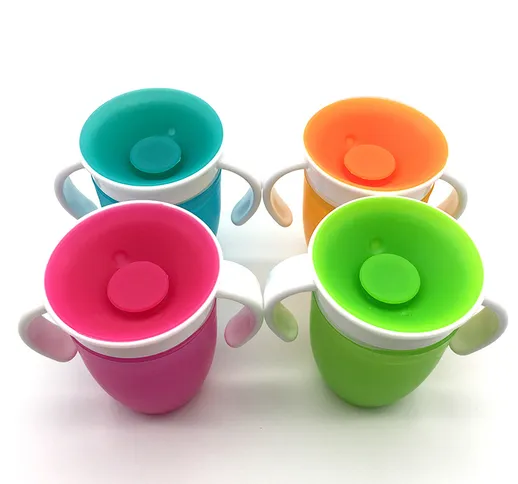 1PC 360 tazze per bambini possono essere ruotate tazza magica bambino apprendimento tazza...
