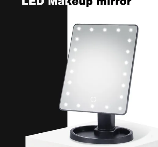 Specchi per trucco professionale a LED con luce LED regolabile 22 specchi per touch screen...