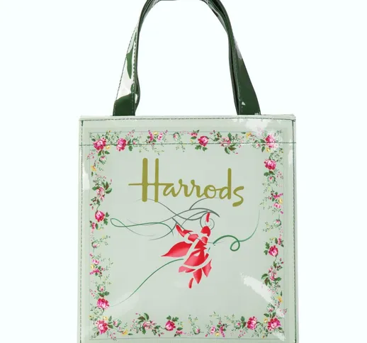 New Harrods in PVC impermbile shopping bag monospalla tote per donna