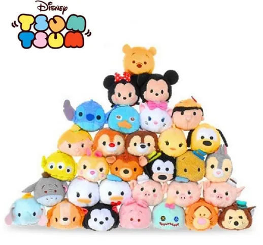 Disney 9 cm Tsum Mickey Winnie Alice Tiger Pluto Anime Figure Giocattoli Bambole di peluch...