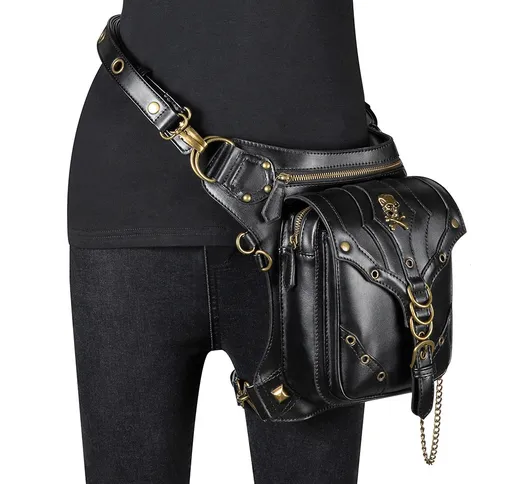 Steampunk nuova borsa da donna a tracolla borsa a tracolla piccola borsa da donna tasca pe...