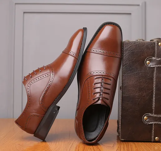 Nuove scarpe da uomo autunno uomo d'affari abbigliamento formale scarpe di pelle piccola t...