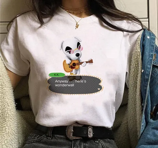 Animal Crossing nuove donne t-shirt estate moda stampa t-shirt femminile t-shirt anni '90...