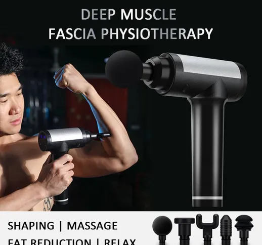 Fascia Gun Muscle Relaxer Shock elettrico Grab Massage Gun Fitness Rod Vibratore profondo...