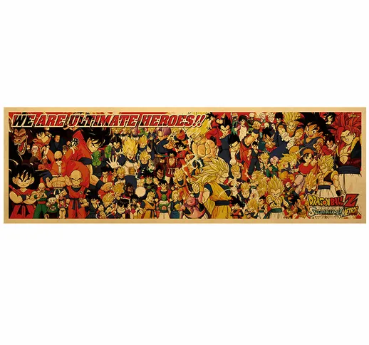 Dragon Ball F Vintage Carta Kraft Poster Bar Cafe Camera Da Letto Pittura Decorativa 70*22...