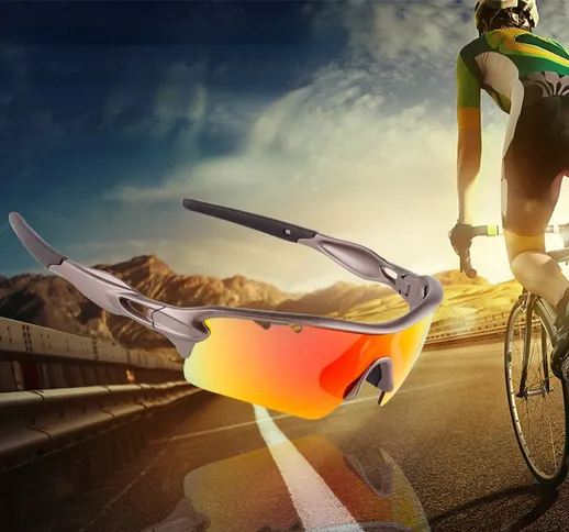 Nuovi occhiali da ciclismo occhiali da bicicletta antivento da uomo e da donna occhiali da...