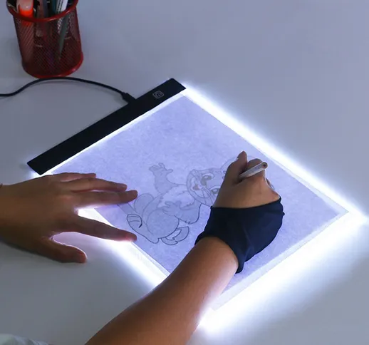 3 Led Dimmable LED Drawing Copy Pad Board per Giocattoli per bambini A5 Dimensioni Pittura...