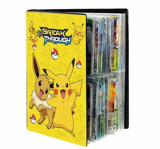 240 Pz Collezioni Titolare Carte Pokemon Album Libro Personaggi Del Gioco Carte Mappa Cart...