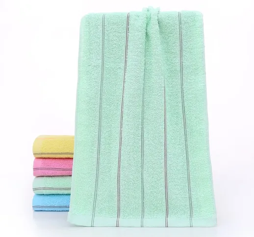 Asciugamano a righe colorate, cotone assorbente, bagno turco dell'hotel, asciugamano usa e...