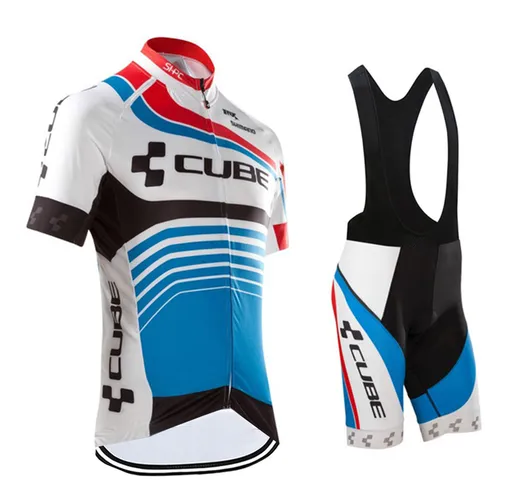 2021 CUBE Cycling Jersey Set Uomo MTB Bike Shorts Estate Bicicletta Tute Abbigliamento Pro...