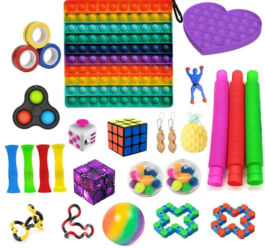 Fidget Toys Pack, Fidget Toys Sensory, Fidget Toy Set Figetgets-Toys Pack Fidget Box, Fidg...