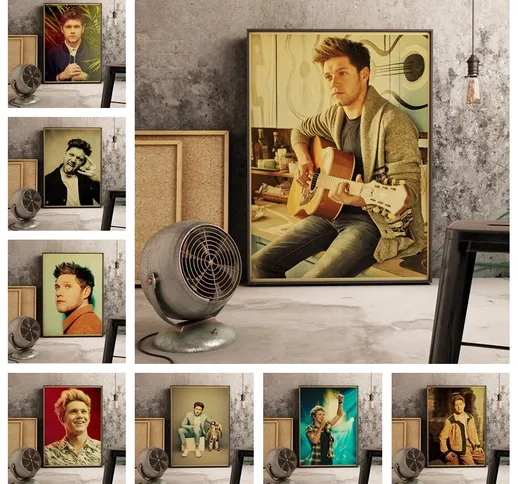 One Direction Membro Cantante Star Niall Horan Retro Room Living Bar Wall Art Home Decor I...