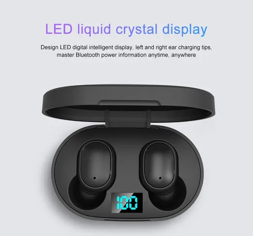 Nuovo E6s Smart Digital Display Auricolare Bluetooth Auricolare wireless Mini HIFI Auricol...