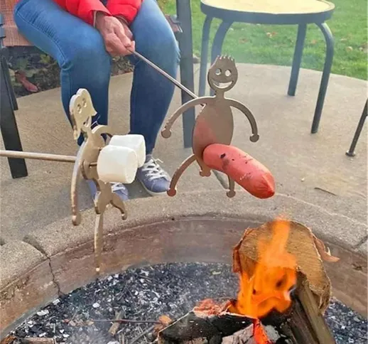 hotdog boy roaster fornello hotdog boy girl salsiccia marshmallow BBQ set di forchette per...
